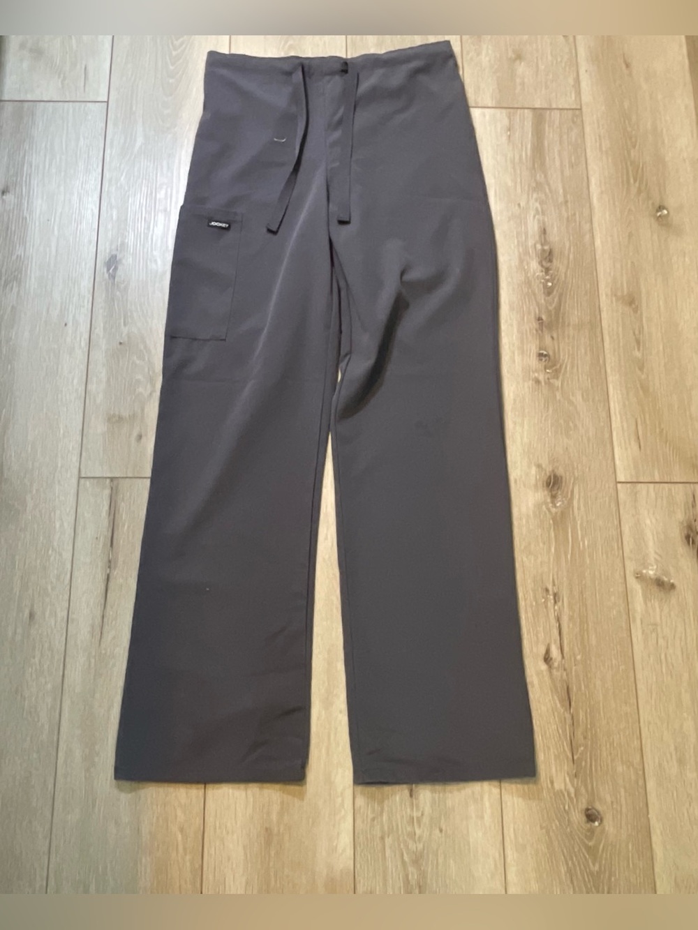 Jockey Gray Mid Rise Scrub Pants Size XS Cargo Pocket Drawstring Herzing Univers